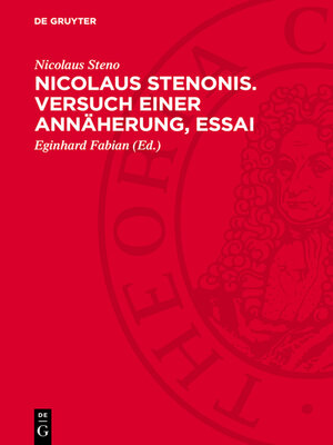 cover image of Nicolaus Stenonis. Versuch einer Annäherung, Essai
